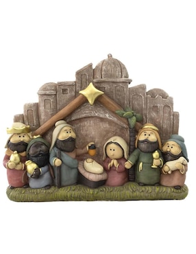 Figura decorativa de nacimiento Navidad Running Decora de resina