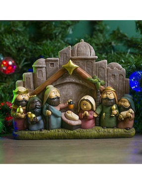 Figura decorativa de nacimiento Navidad Running Decora de resina