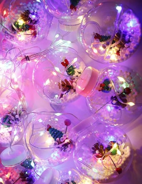 Serie led CM-TOP Cortina de Luces Led Navideñas con 10 esferas Decorativas SDD135 con 10 focos