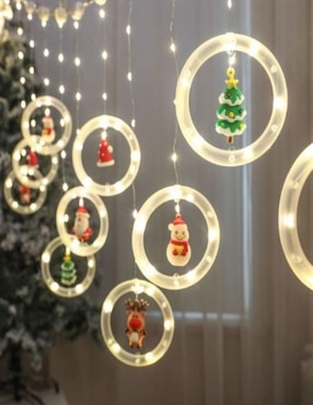 Serie led CM-TOP Cortina de Luces Led Navideñas de 10 Aros Decorativos SDD137 con 10 focos