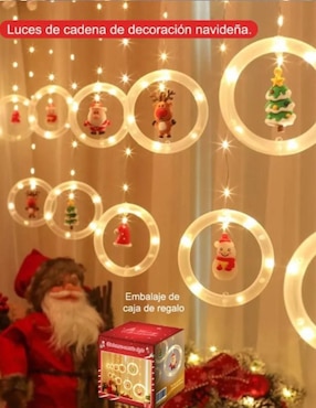 Serie led CM-TOP Cortina de Luces Led Navideñas de 10 Aros Decorativos SDD137 con 10 focos