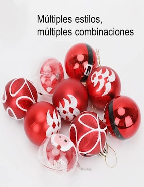 Set de esfera navideña Cm-Top Estilo Santa Claus con 9 piezas