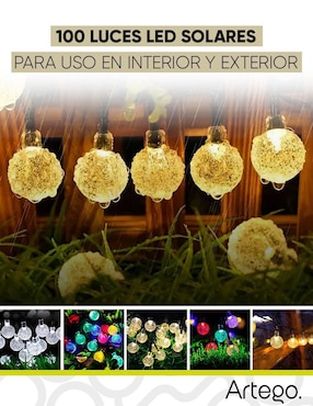 Set luces LED Artego Solar con 100 focos