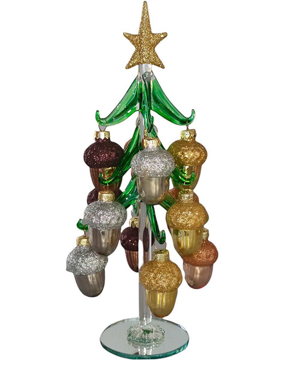 Figura decorativa de árbol de vidrio