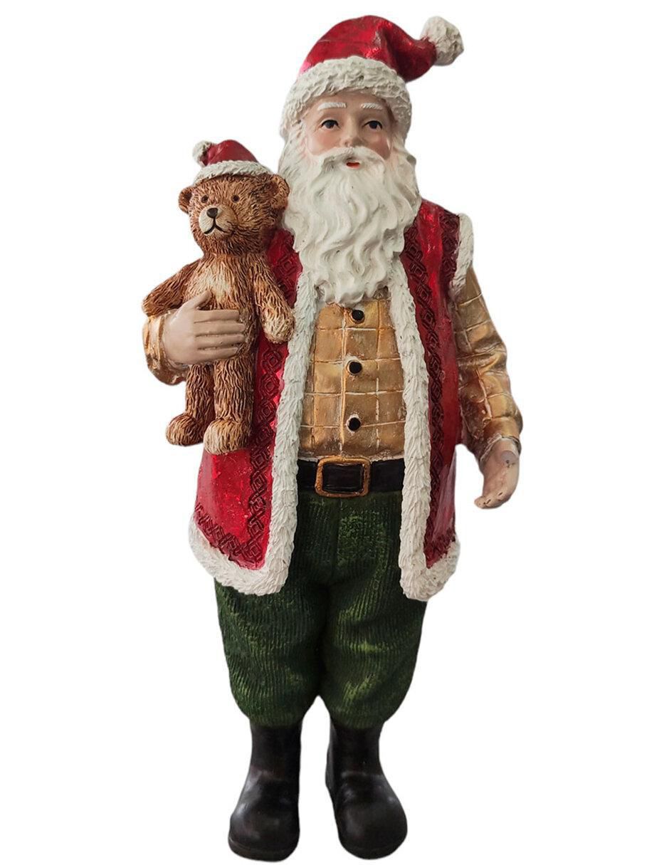 Figura decorativa de santa claus de resina