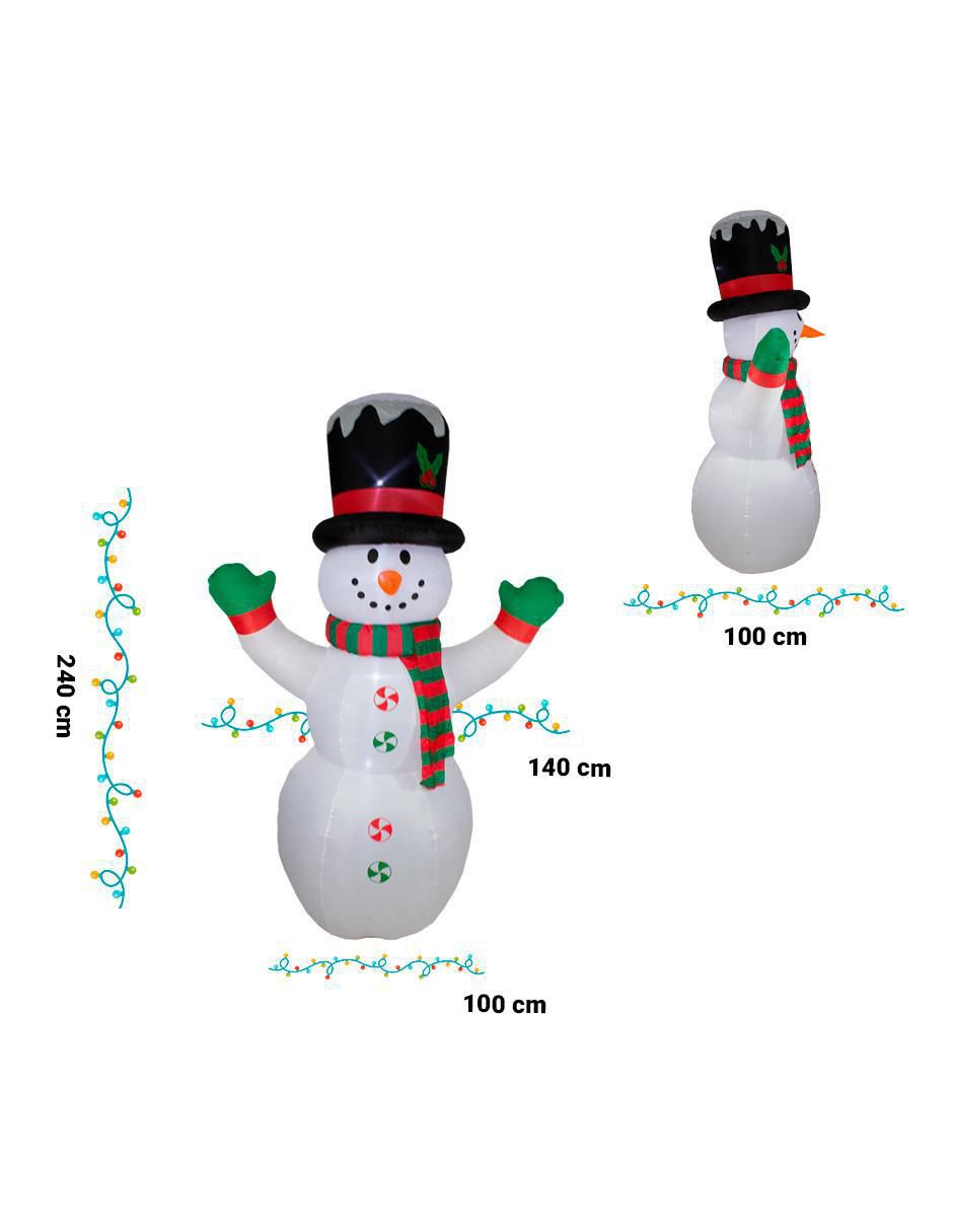 Inflable decorativo forma de muñeco de nieve 6