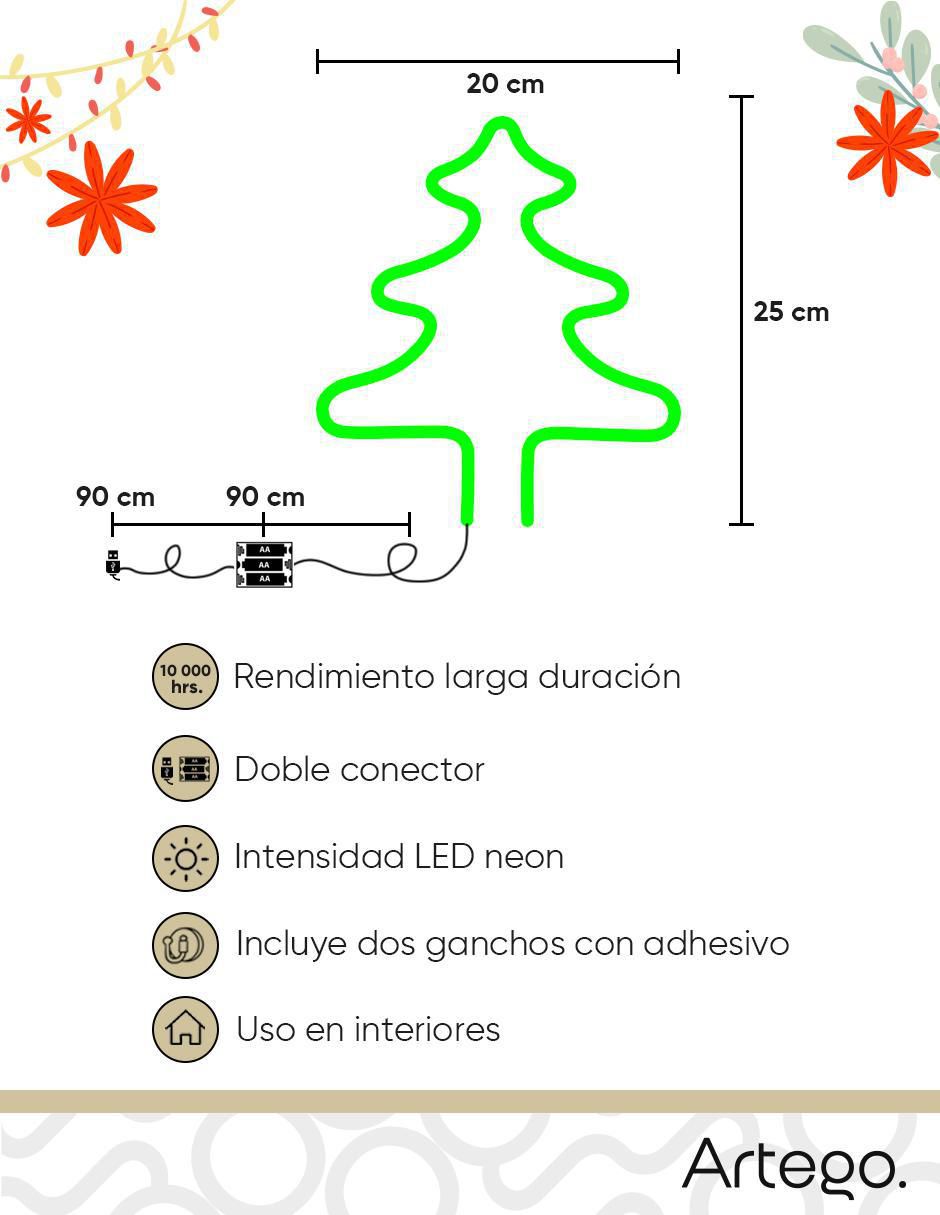 Árbol de navidad Beckon Store con 1 luz 10