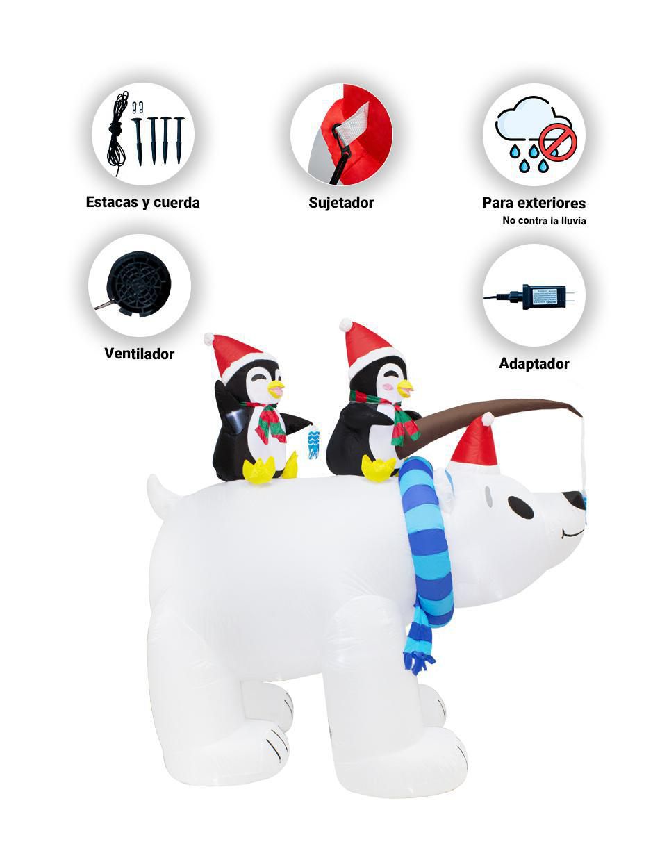 Inflable decorativo forma de oso 3
