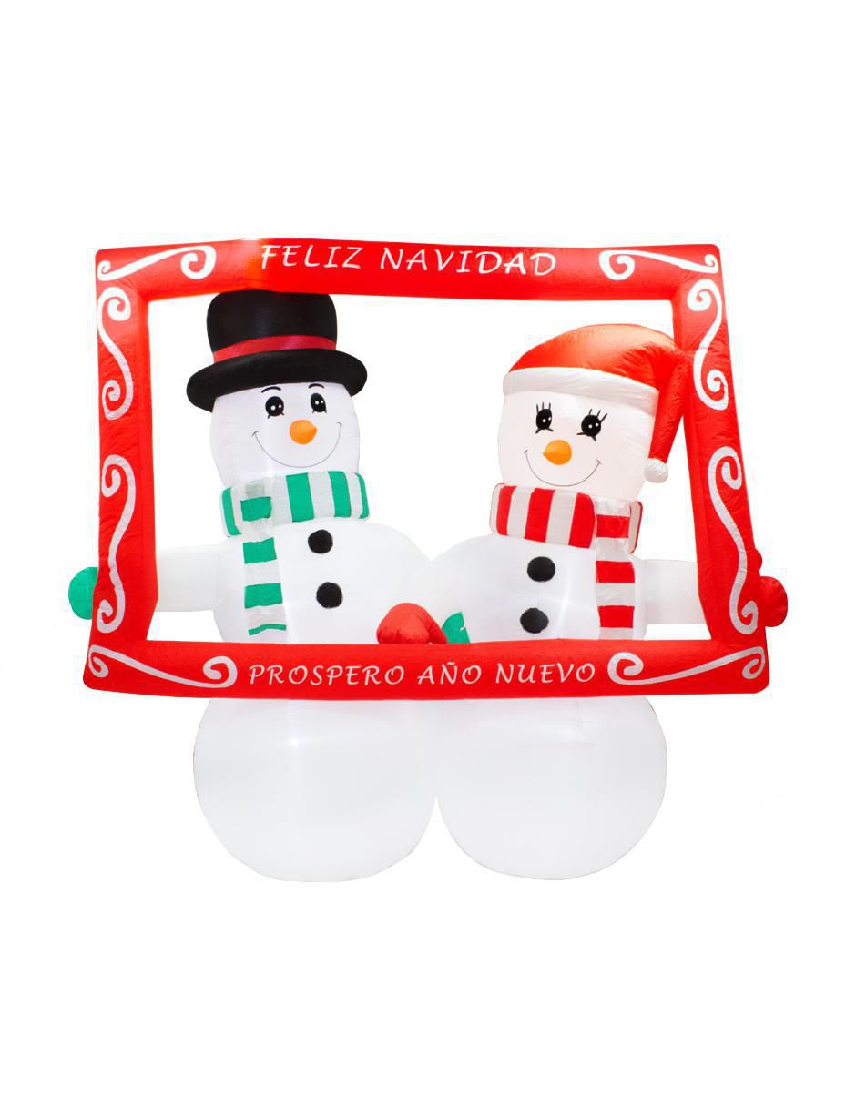 Inflable decorativo forma de muñeco de nieve Inflable decorativo forma de muñeco de nieve