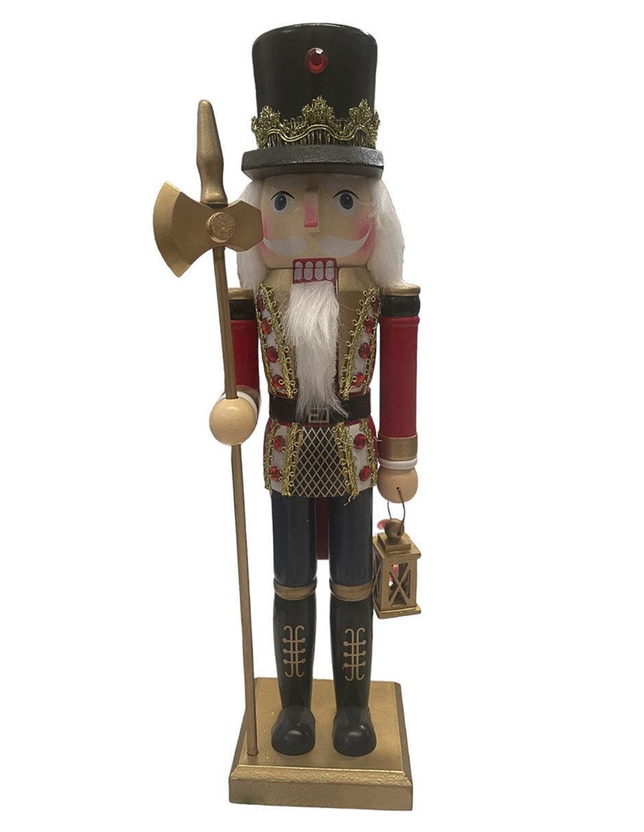 Figura decorativa de cascanueces de madera