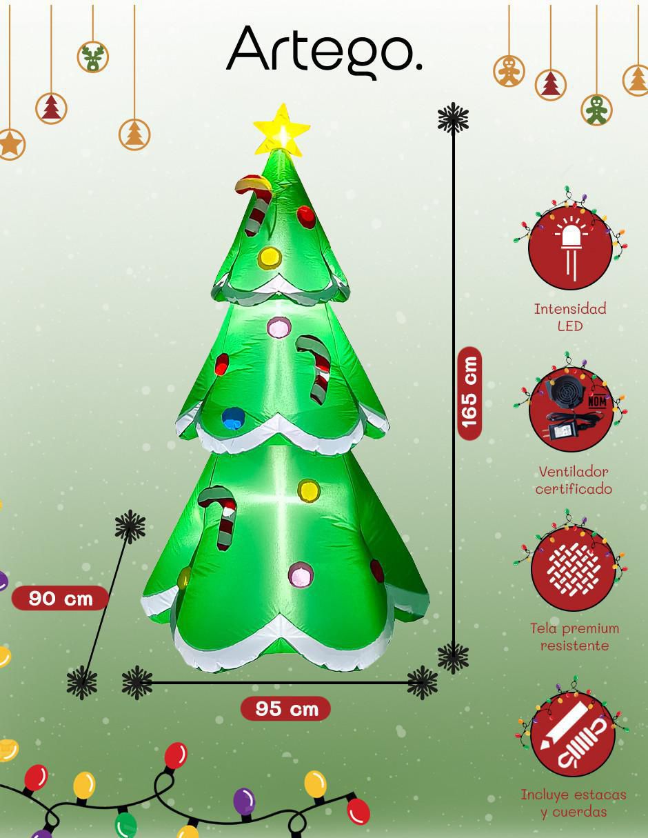 Inflable decorativo forma de árbol de navidad 2