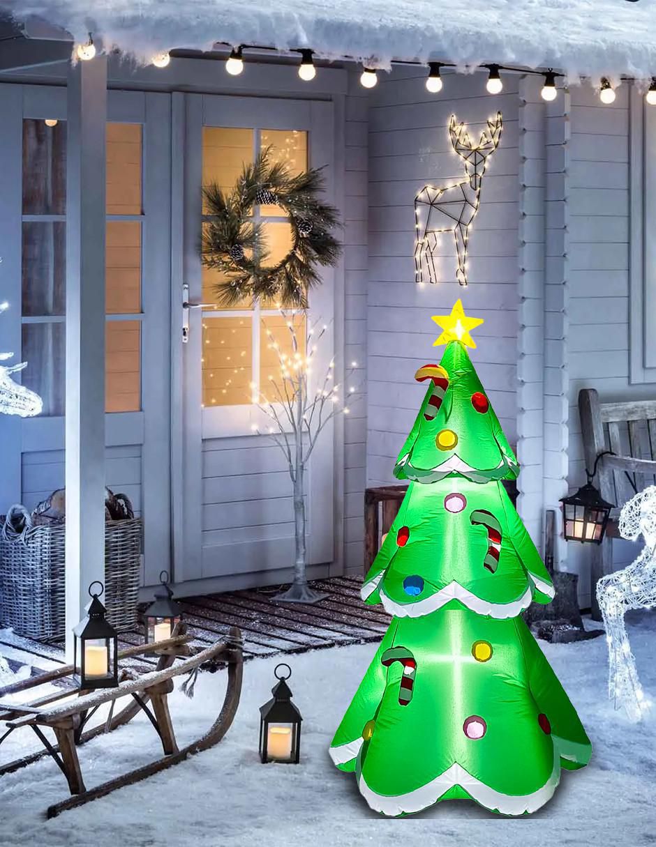 Inflable decorativo forma de árbol de navidad 4