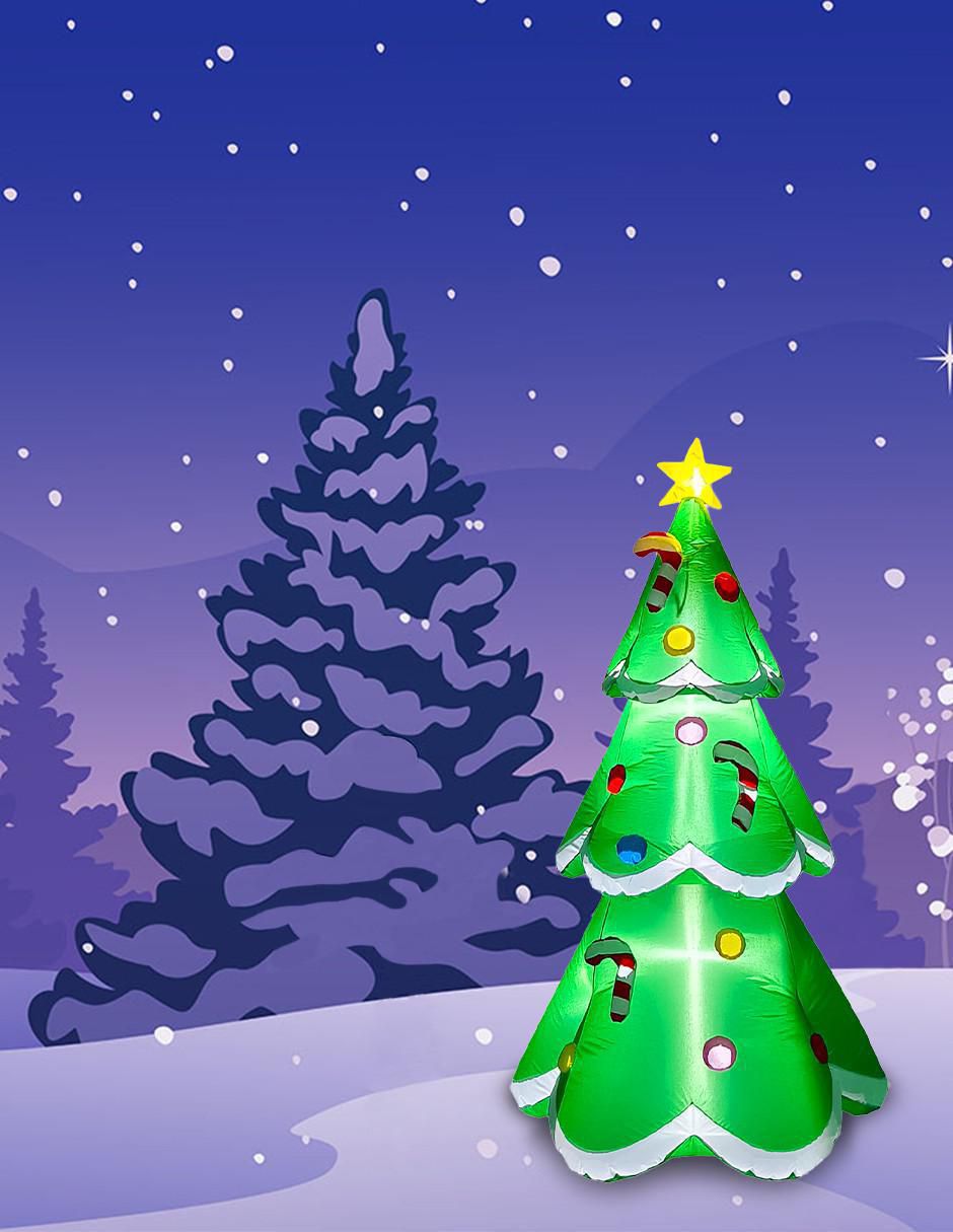 Inflable decorativo forma de árbol de navidad 5