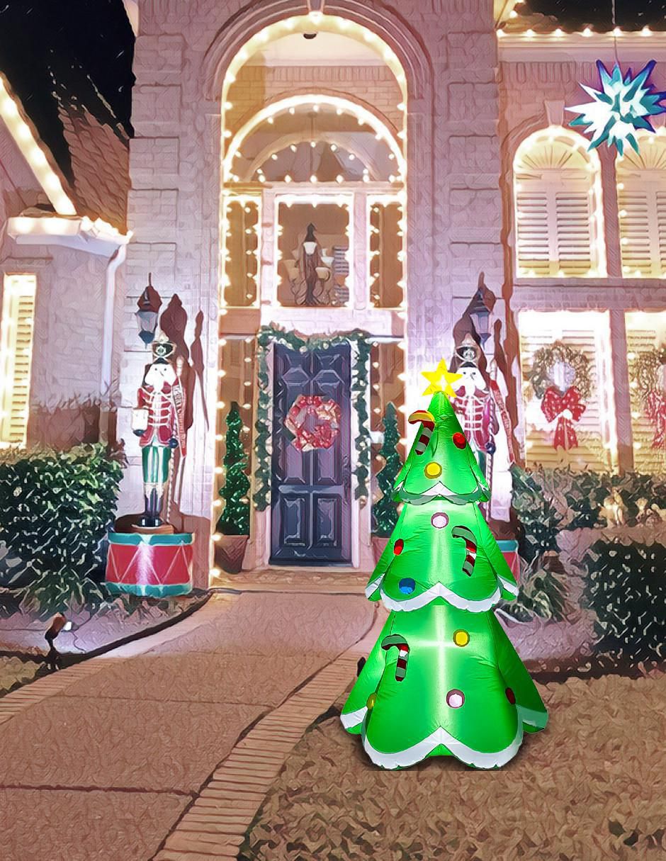 Inflable decorativo forma de árbol de navidad 6