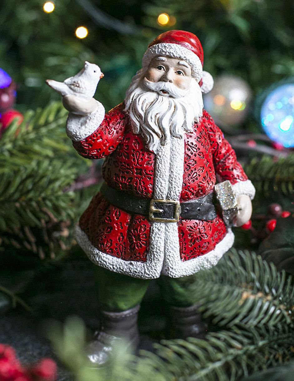 Figura decorativa de santa claus de resina 2
