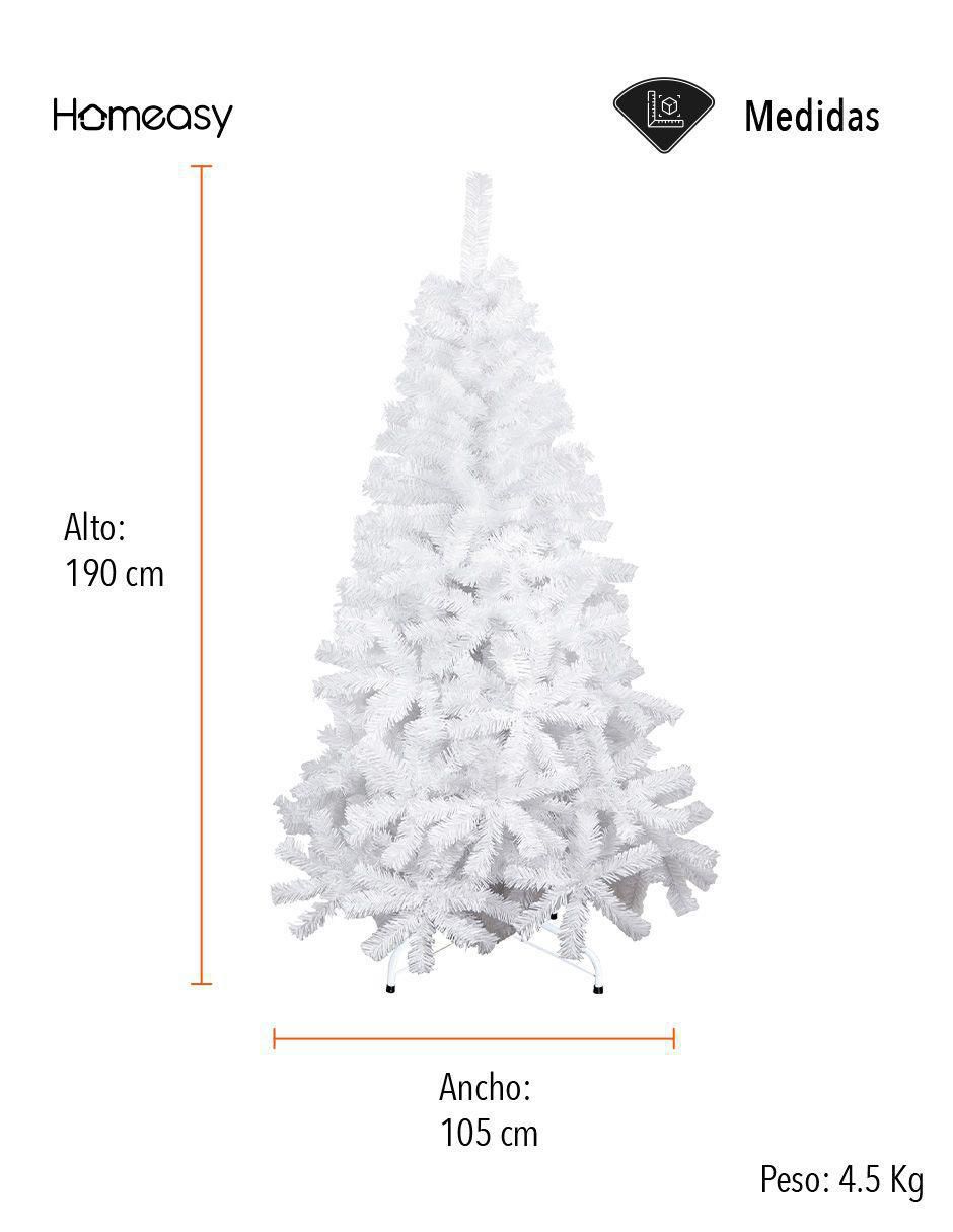 Árbol de navidad Blanco de plástico 4