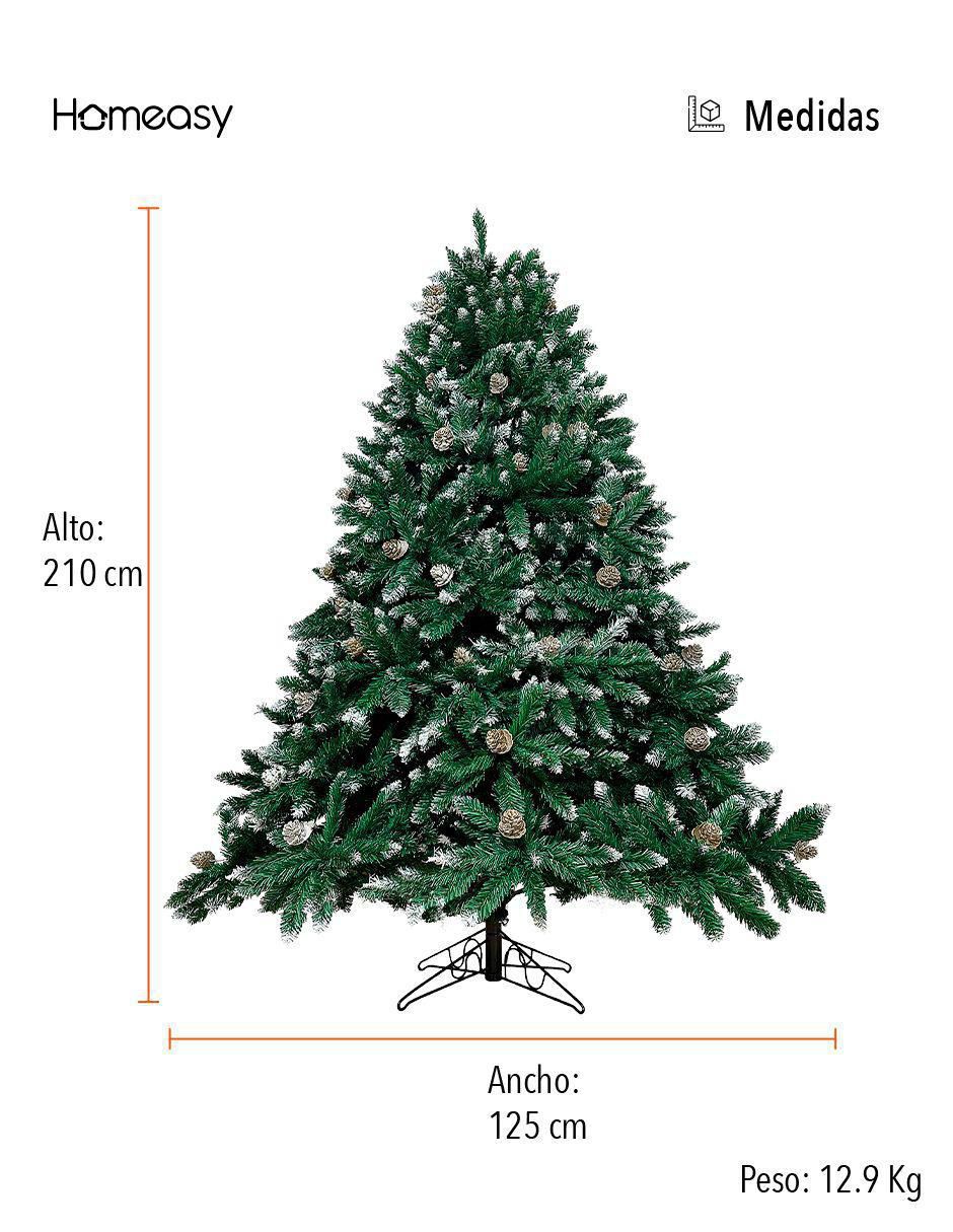 Árbol de navidad Con Piñas de plástico con 150 luces 5