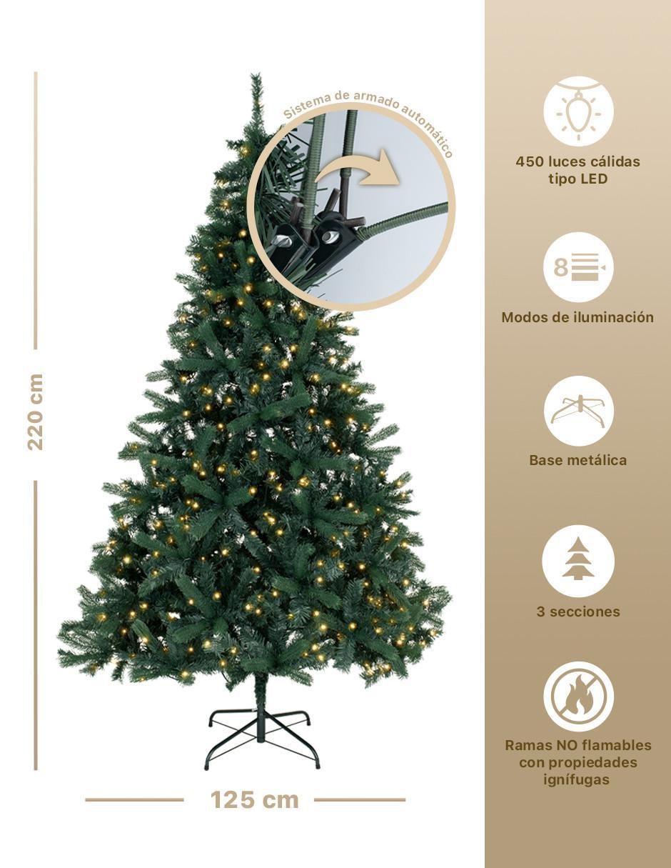 Árbol de navidad con 450 luces 7