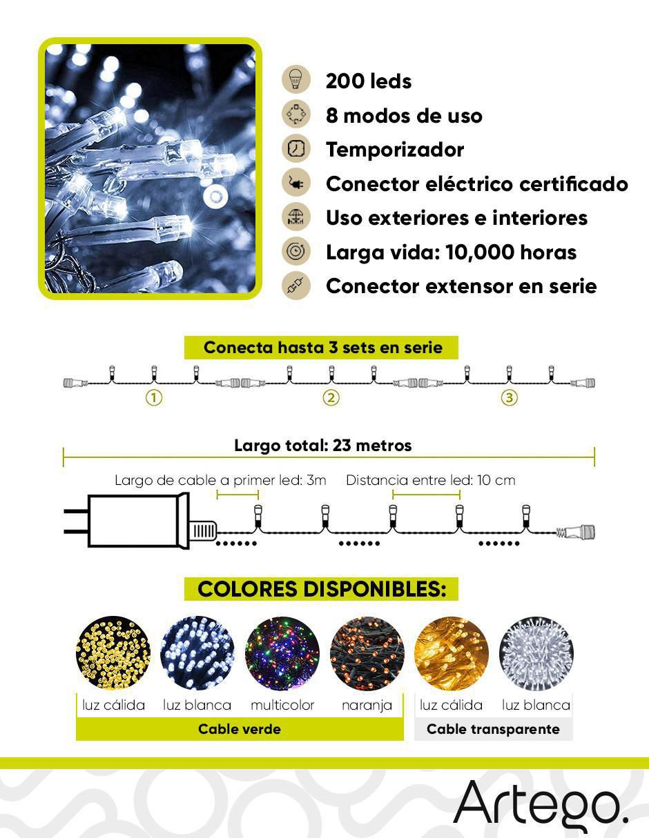 Serie LED con 200 focos 9