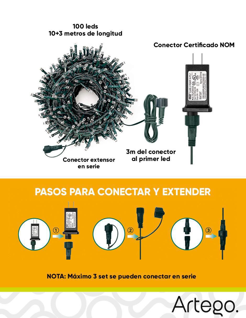 Serie de LED Artego con 100 luces