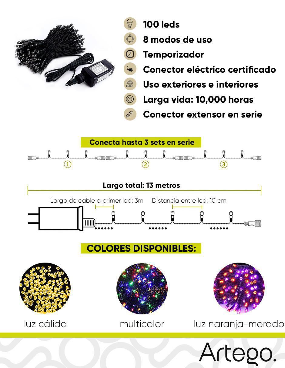 Serie de LED Artego con 100 luces