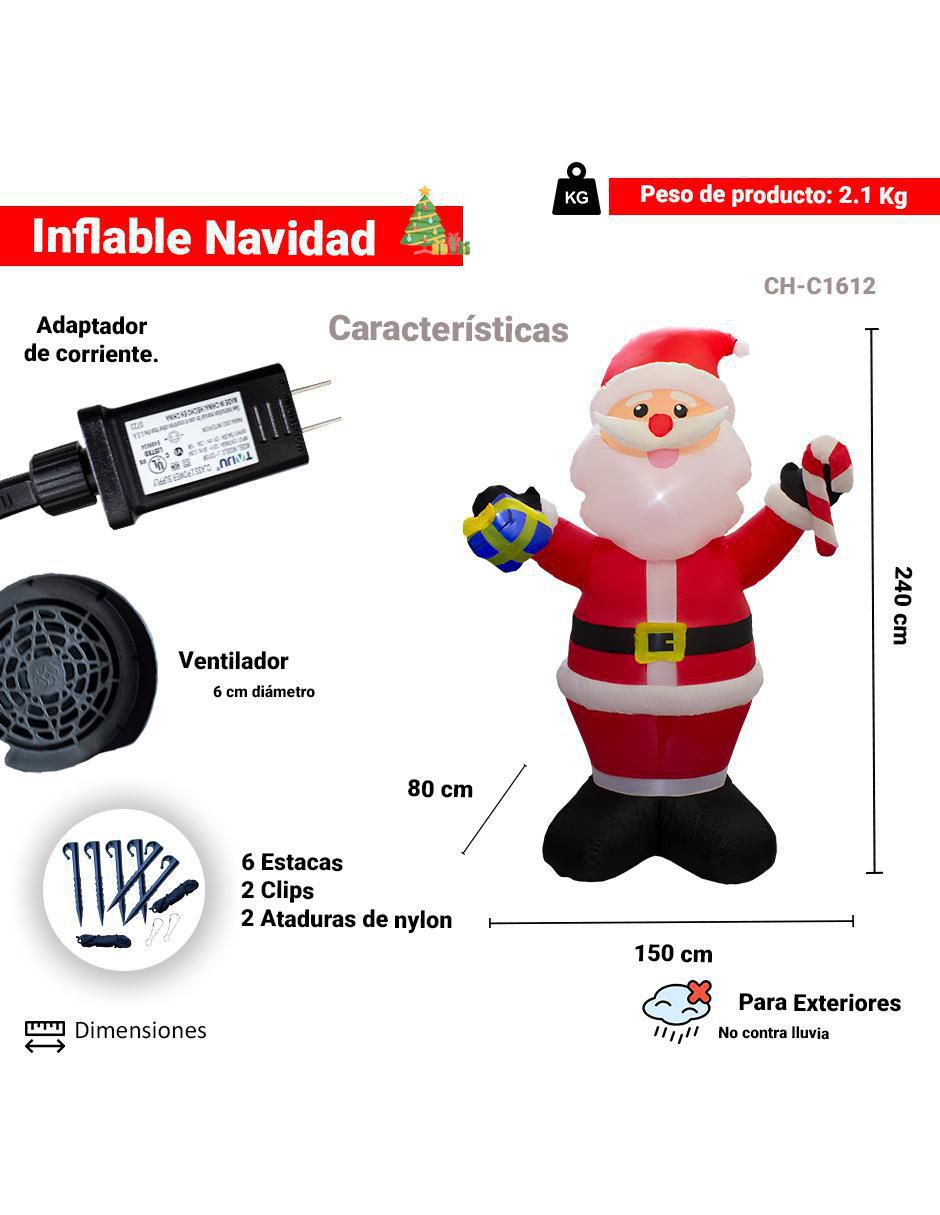 Inflable decorativo forma de santa claus 5