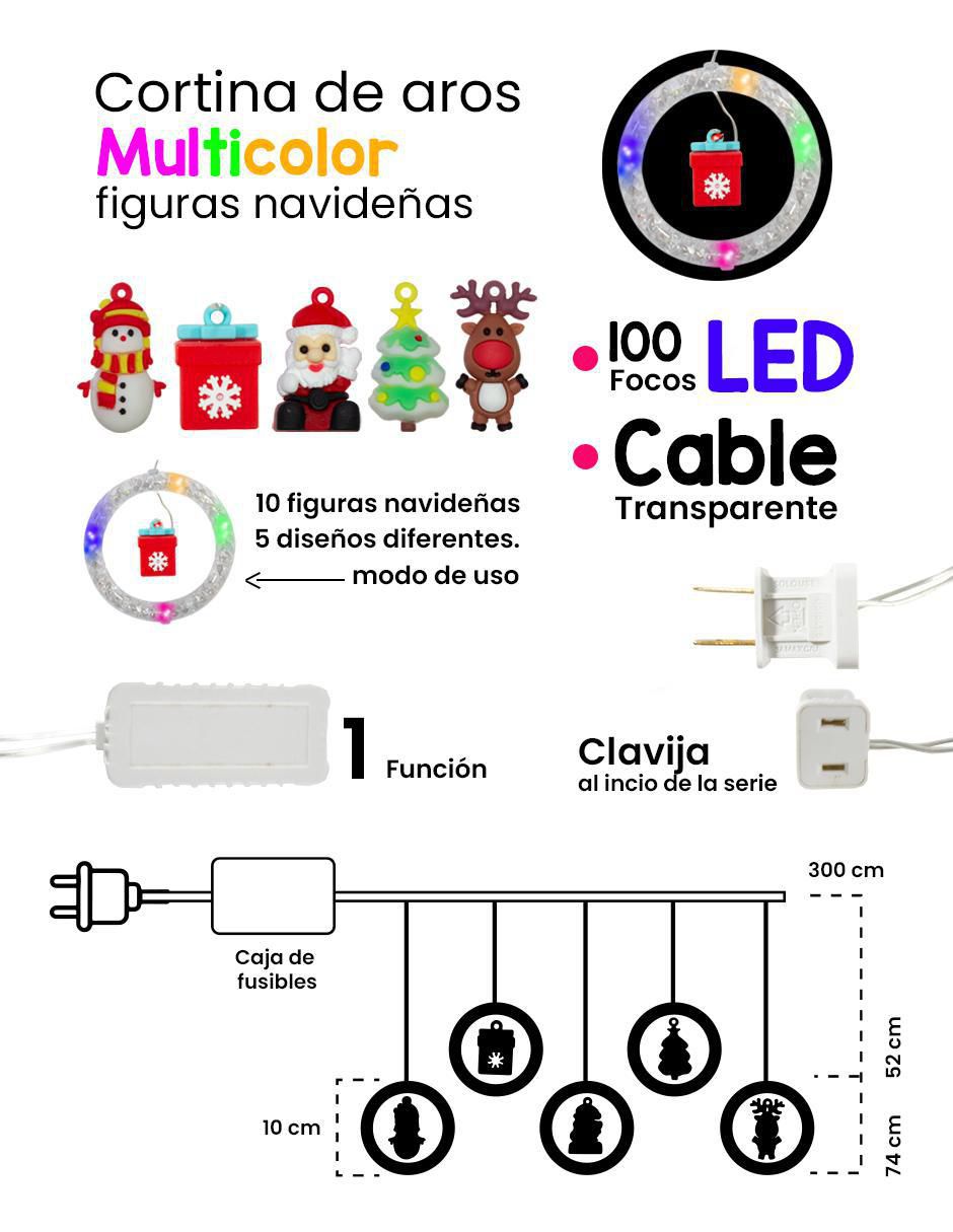 Serie LED L573161 con 100 focos 6