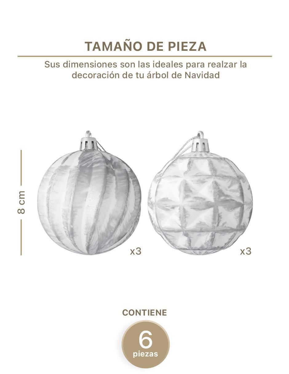 Esfera navideña Duotono con 6 piezas 6