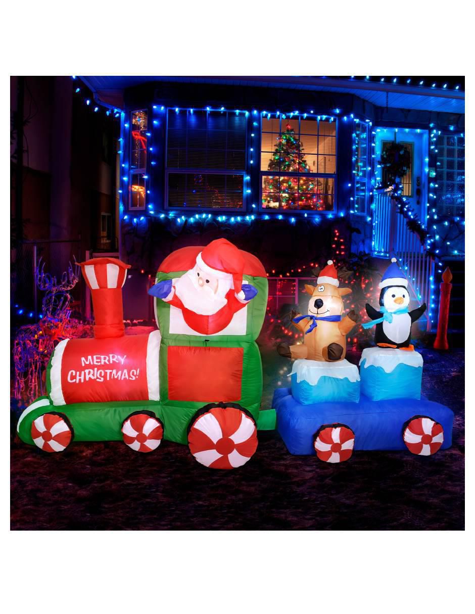 Inflable decorativo forma de vehículo navideño 3