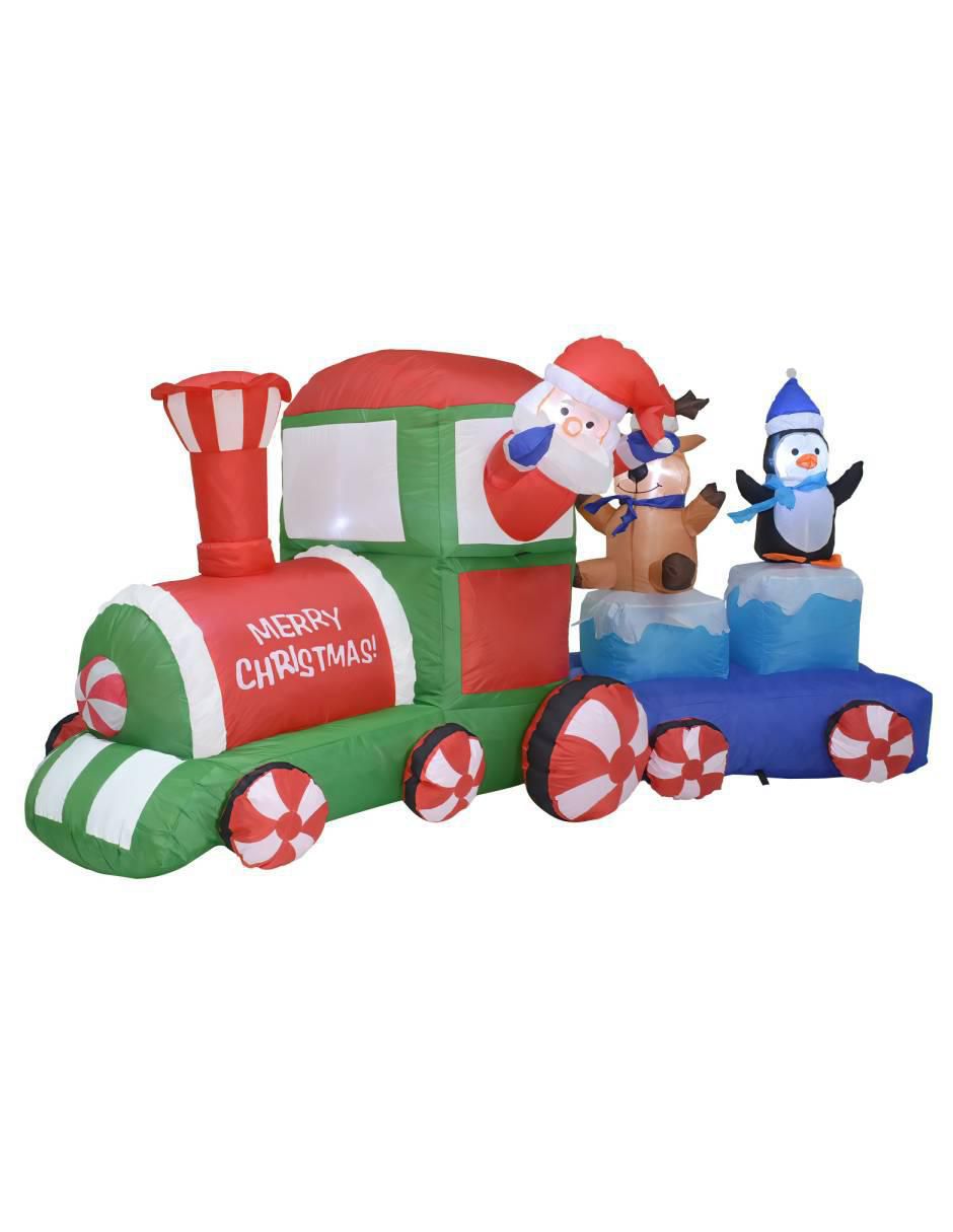 Inflable decorativo forma de vehículo navideño 4