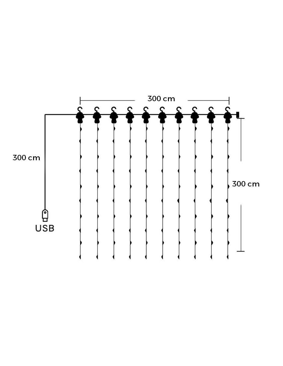 Set de luces LED con 1000 focos 10
