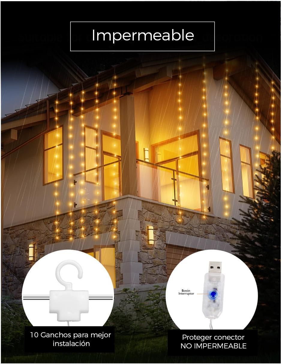 Set de luces LED con 1000 focos 5