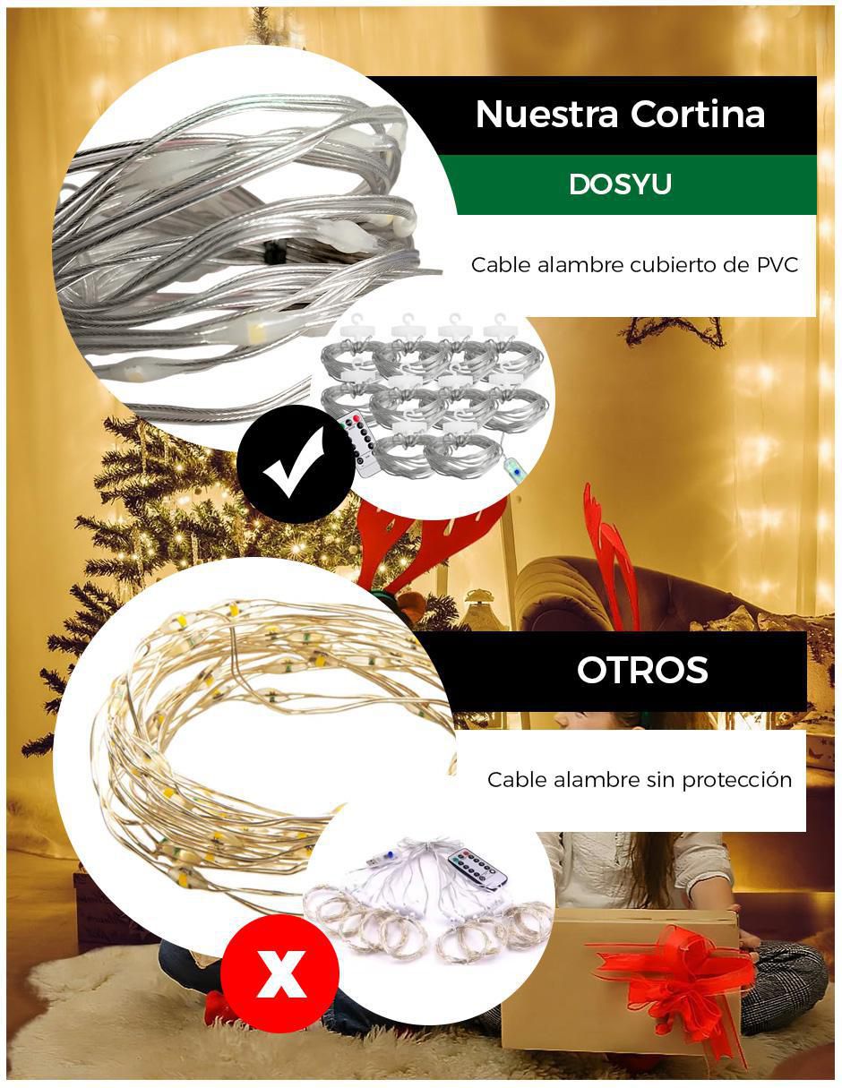 Set de luces LED con 1000 focos 8