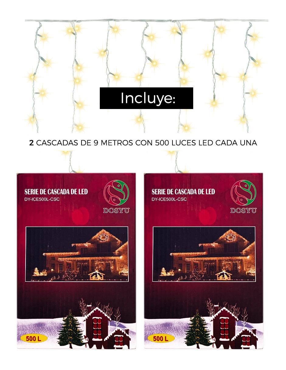 Set luces led "de" led dosyu technology sin colección dy-ice500l-csc*2pzas "con" 1000