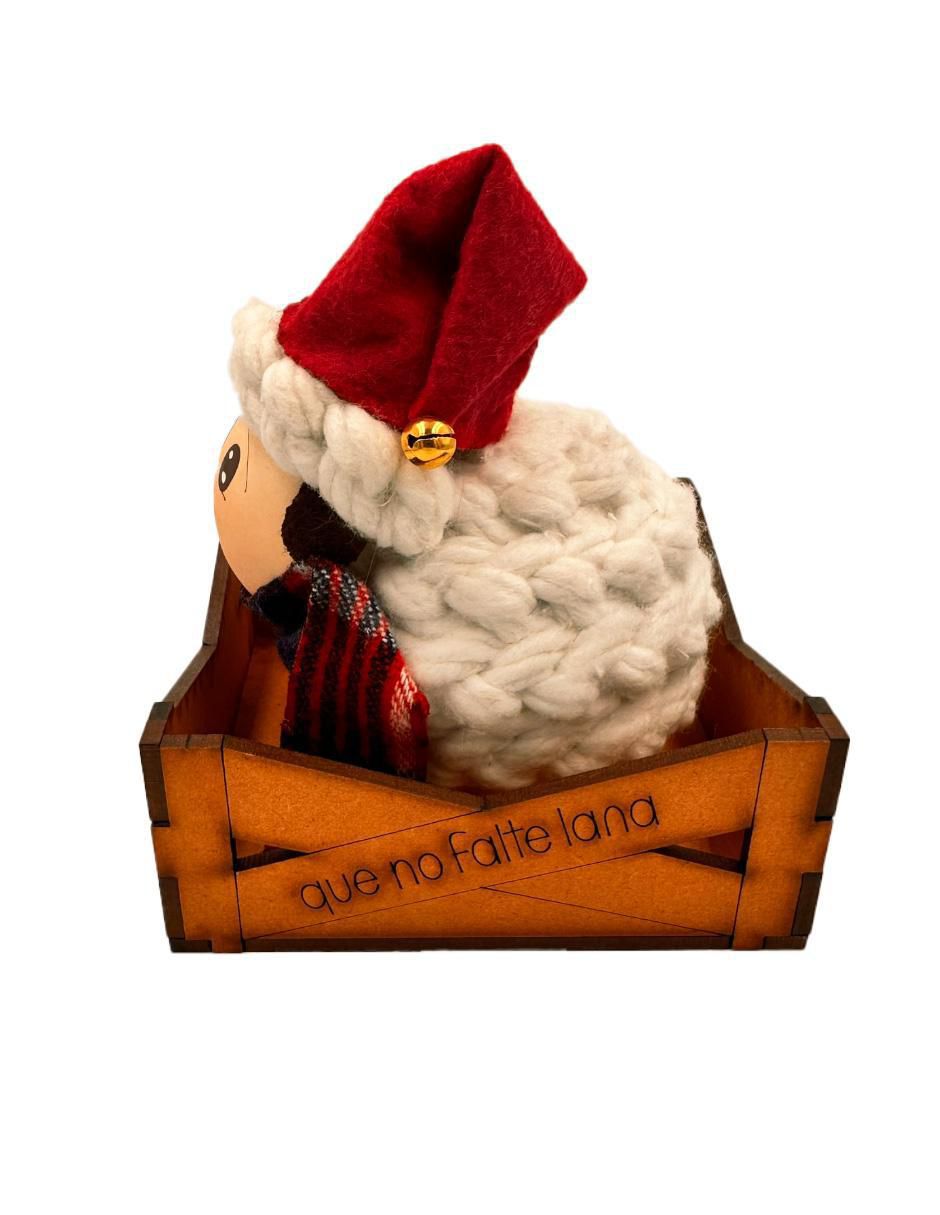 Figura decorativa de animales navideños Borregos Santa 4