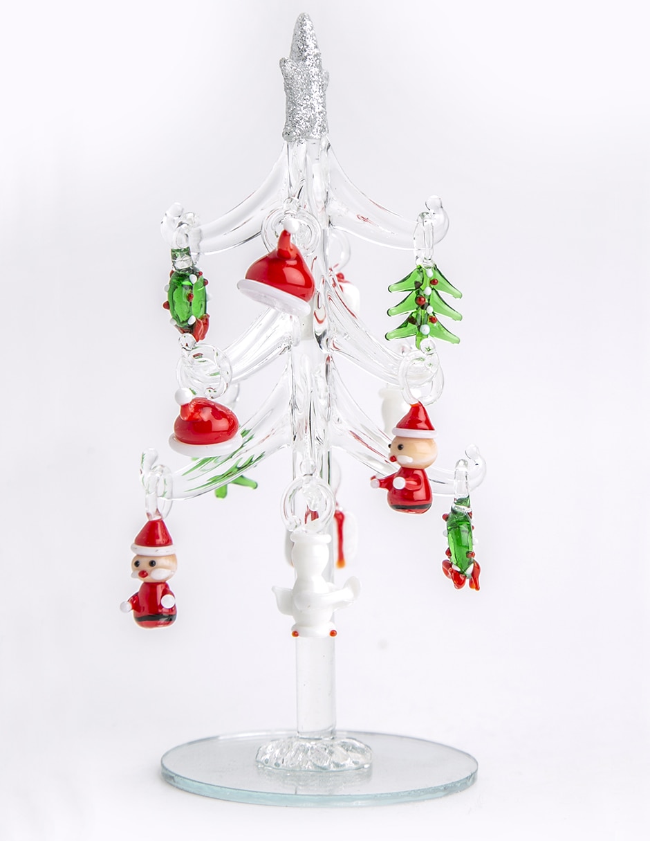 Figura decorativa de árbol navidad de vidrio 2