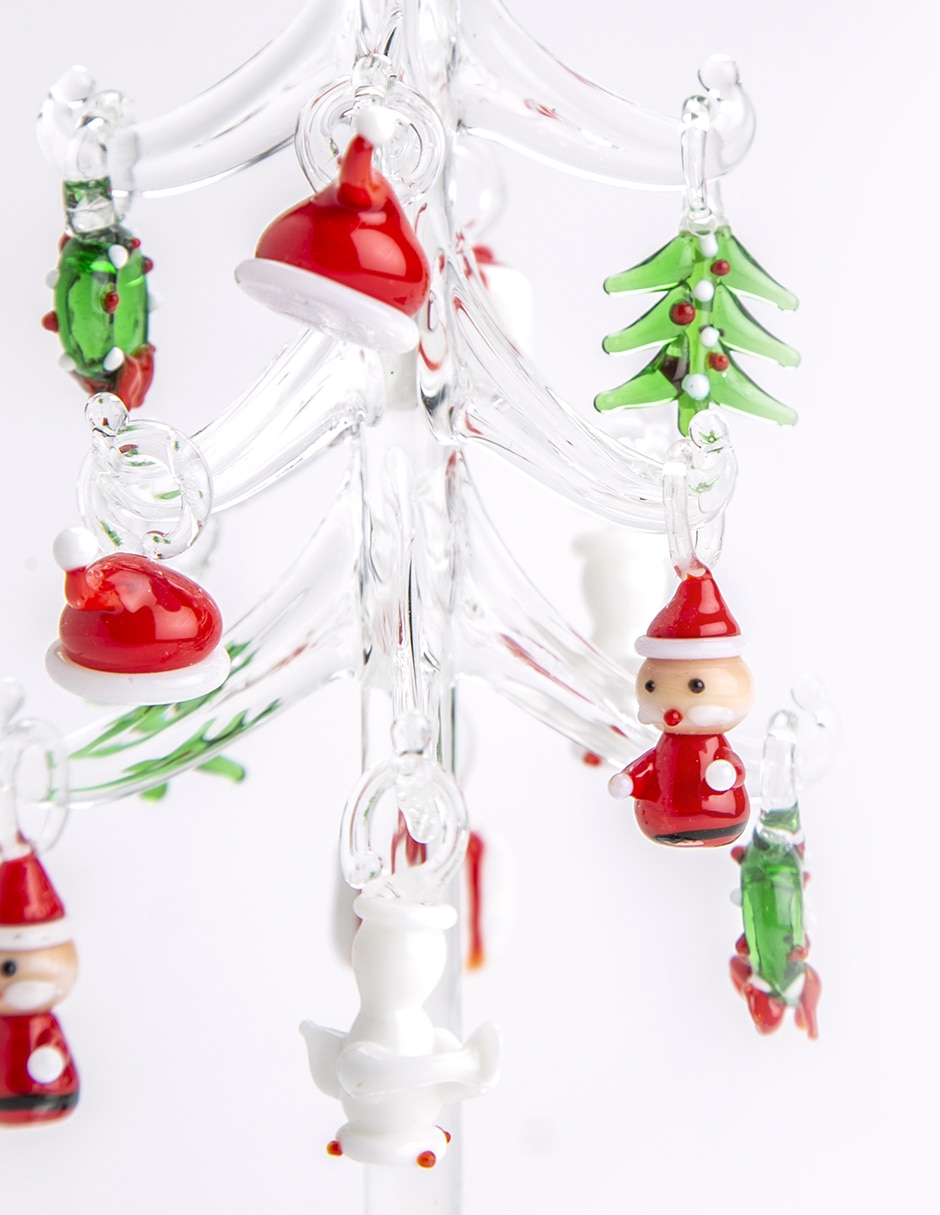 Figura decorativa de árbol navidad de vidrio 3