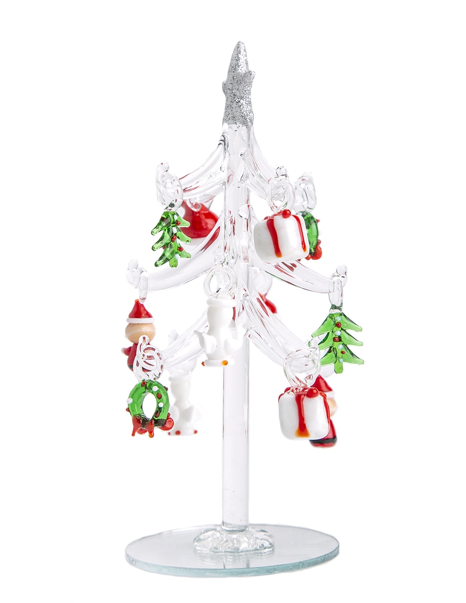 Figura decorativa de árbol navidad de vidrio 5
