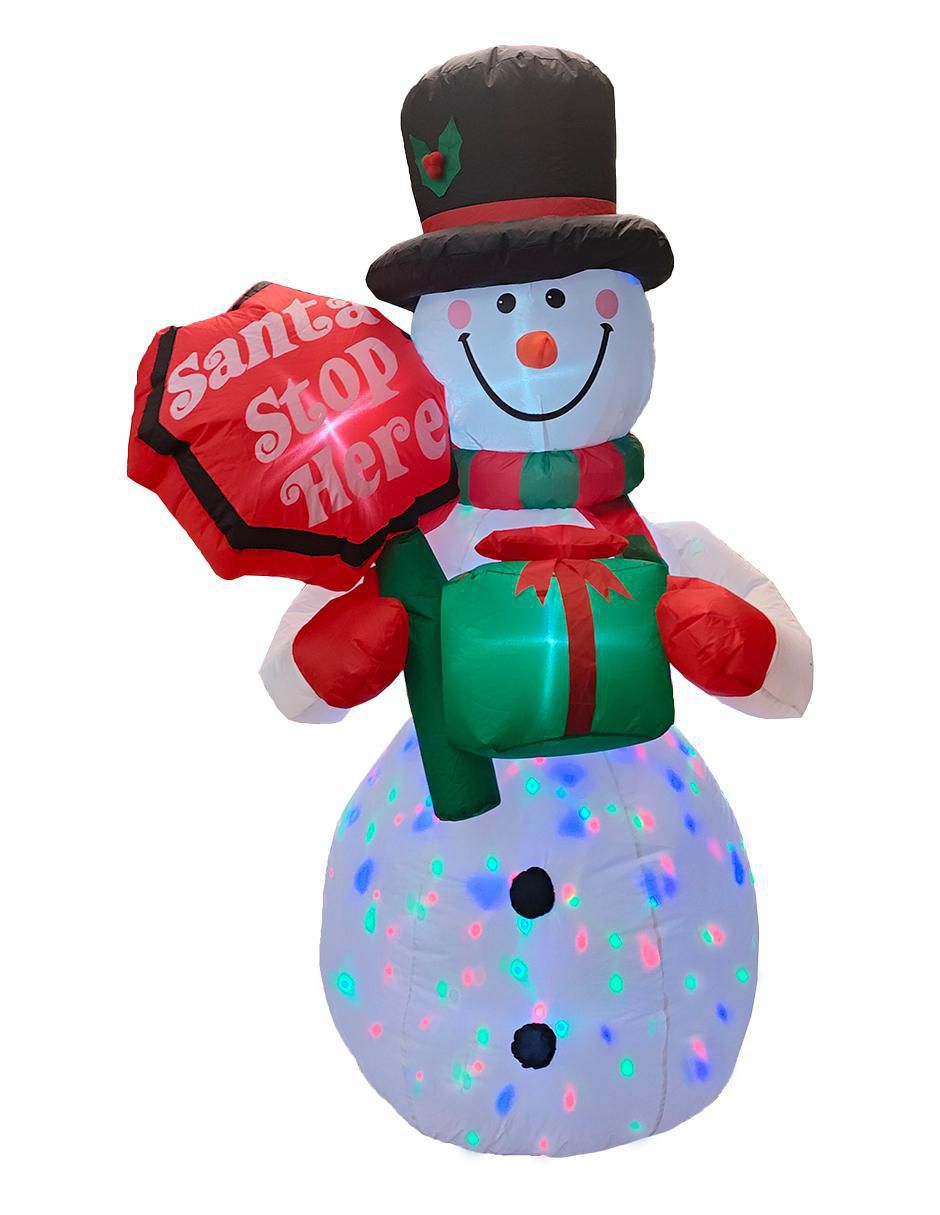 Inflable decorativo forma de muñeco de nieve 1