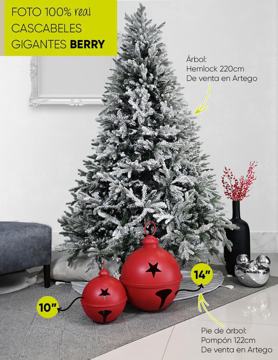 Pie de árbol Cascabeles navideños gigantes 3
