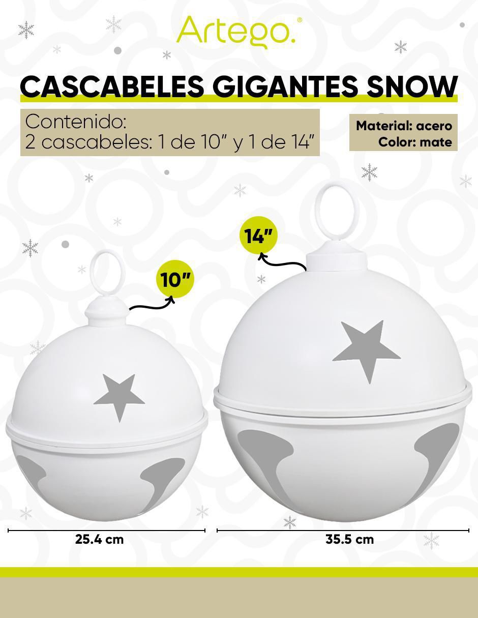 Pie de árbol Cascabeles navideños gigantes 5