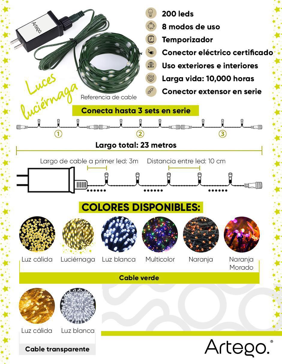 Serie LED ARLED-01-LUCIERNA con 200 focos 6