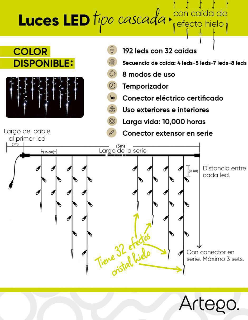 Serie LED ARLED-CASCADA-SIBERIA con 190 focos 6