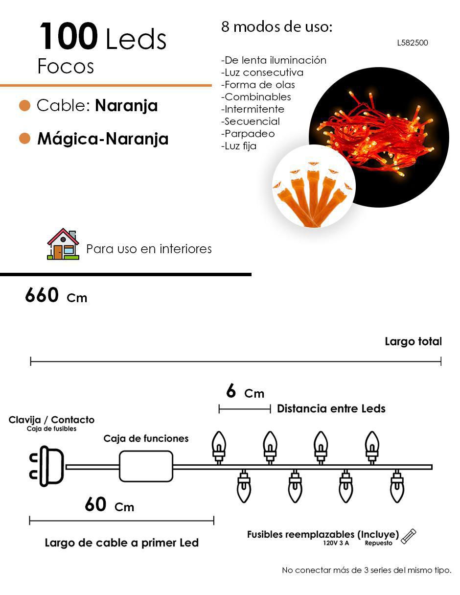 Serie LED L582500 con 100 focos 6