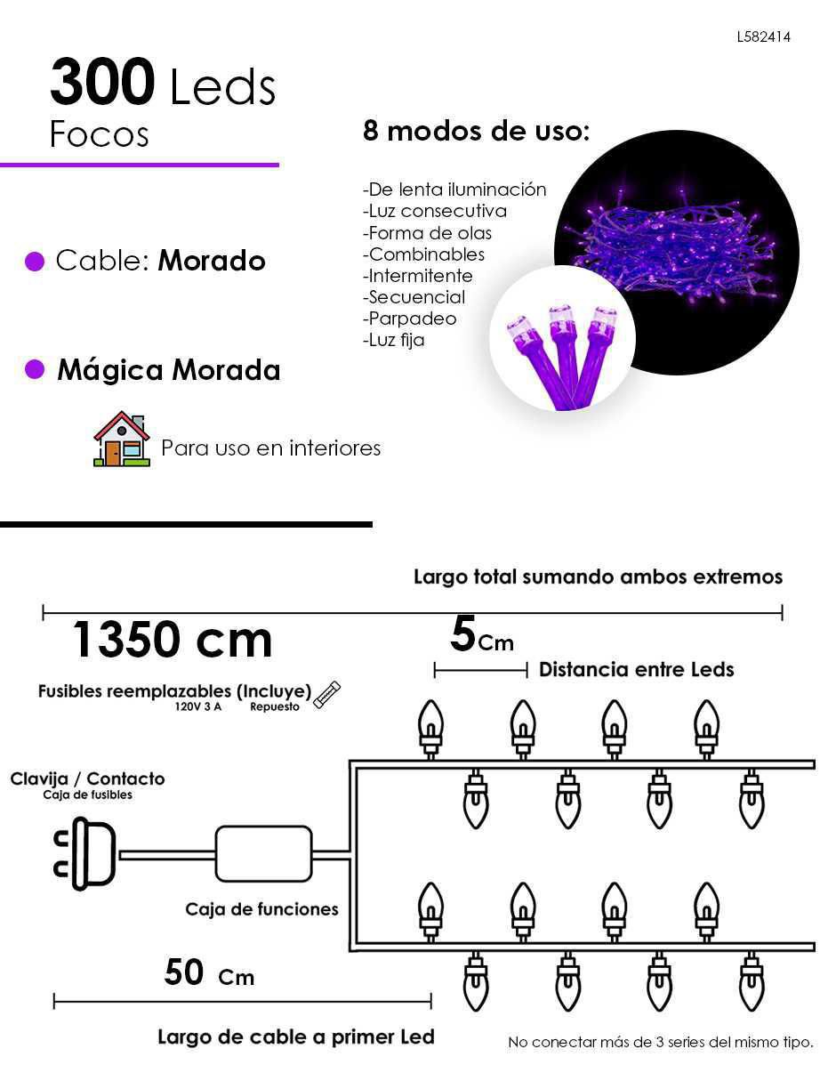 Serie LED L582414 con 300 focos 2