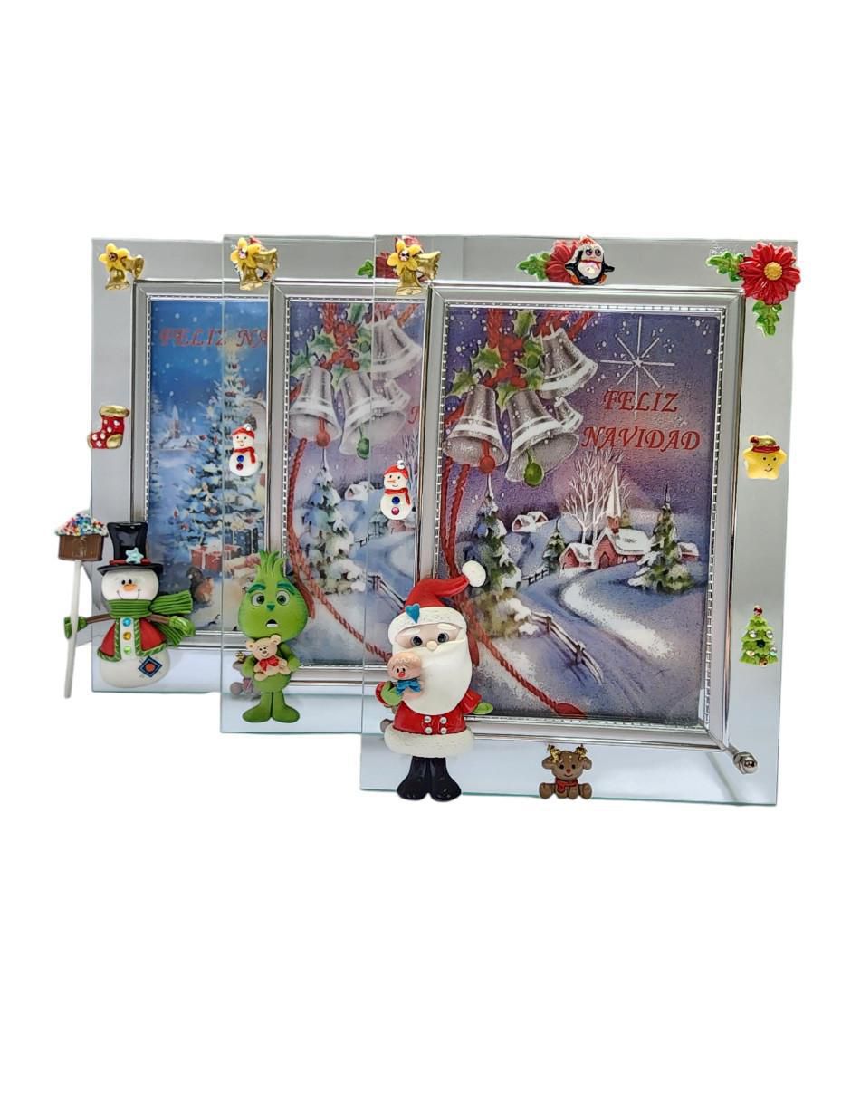 Portarretrato Grinch de cristal para 1 foto Portarretrato Grinch de cristal para 1 foto
