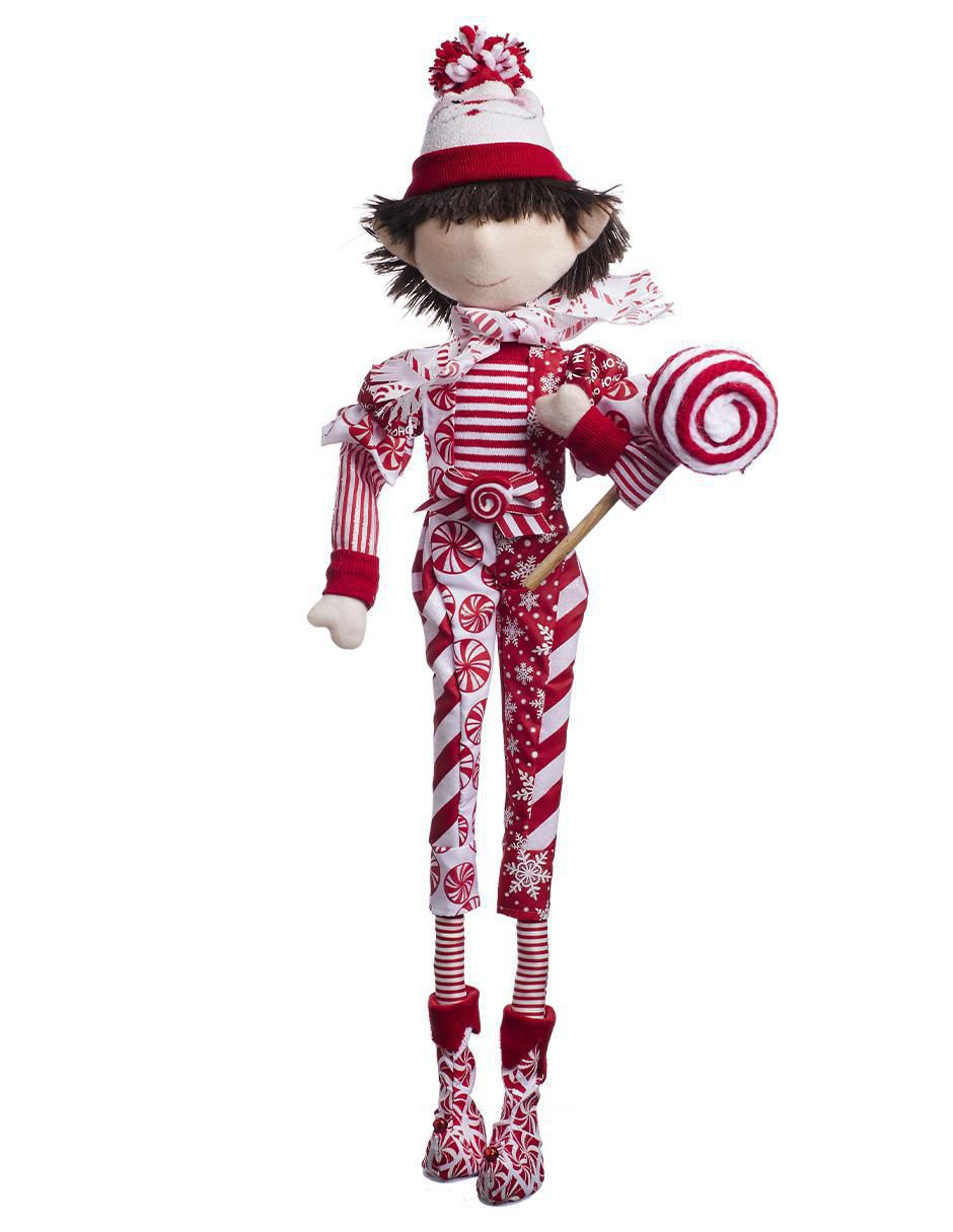Ornamento navidad duende Candy Cane