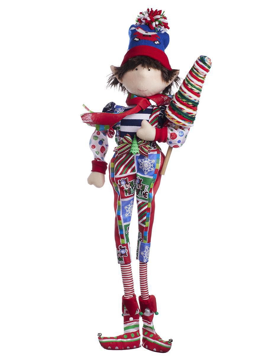 Ornamento navidad duende Candy Cane