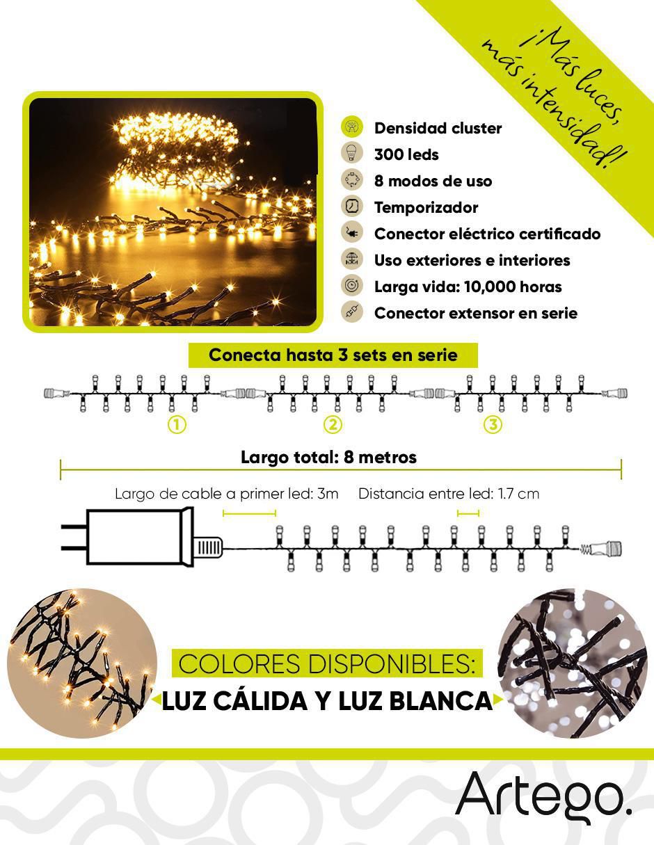 Serie LED con 300 focos 8