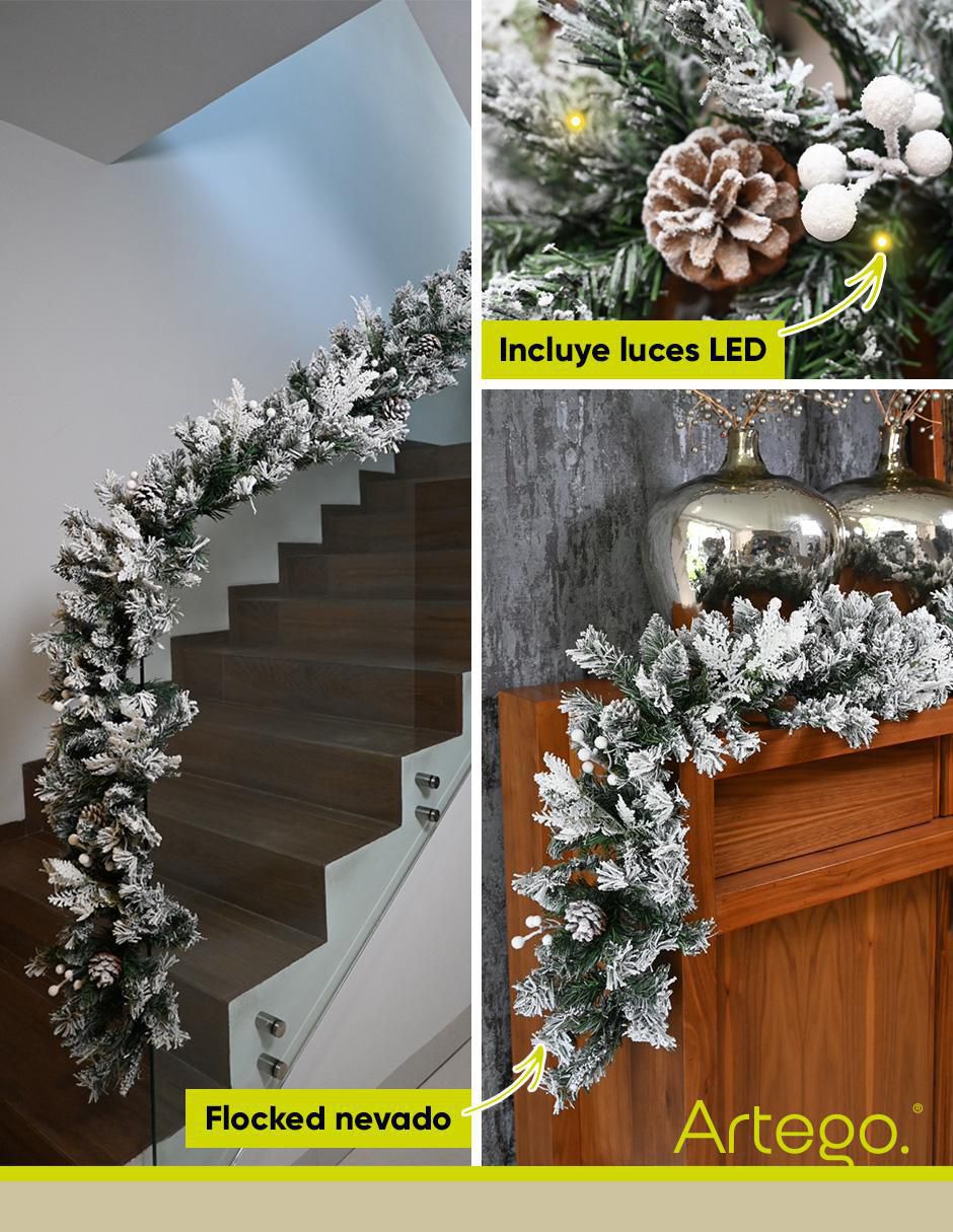 Guirnalda De Navidad con berries y piñas 270 cm 3